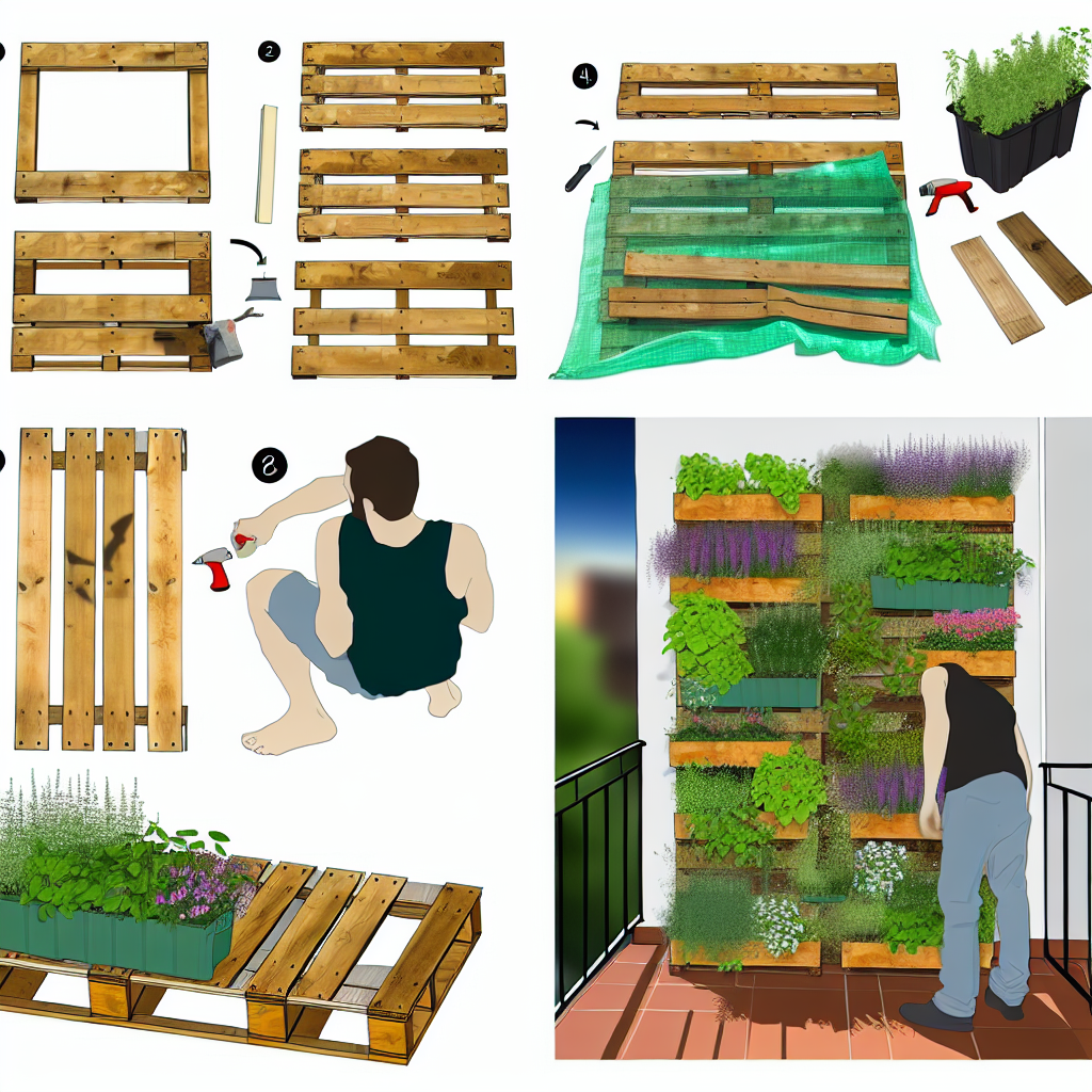Szlifowanie europalety papierem ściernym - przygotowanie do budowy ogrodu
